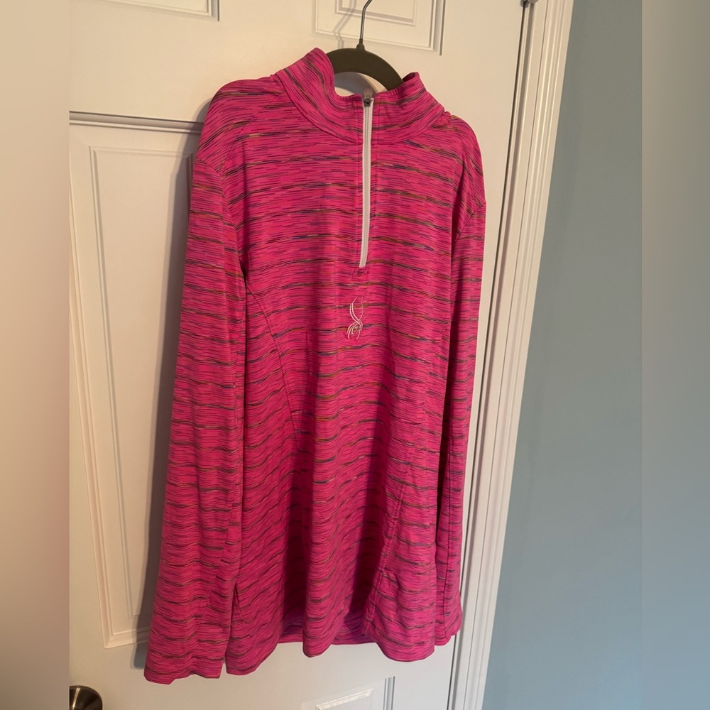 Spyder Multicolor Striped Quarter-Zip Top TNeck baselayer T-neck Bocca XL